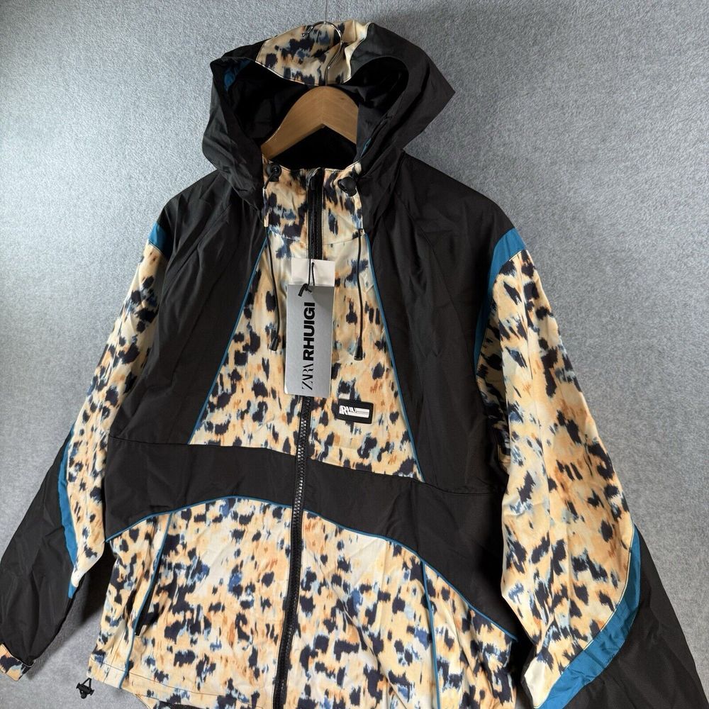 ZARA MENS Jacket X RHUIGI Colorblock Hooded Full Zip Size Large / XL NWT - Picture 10 of 12